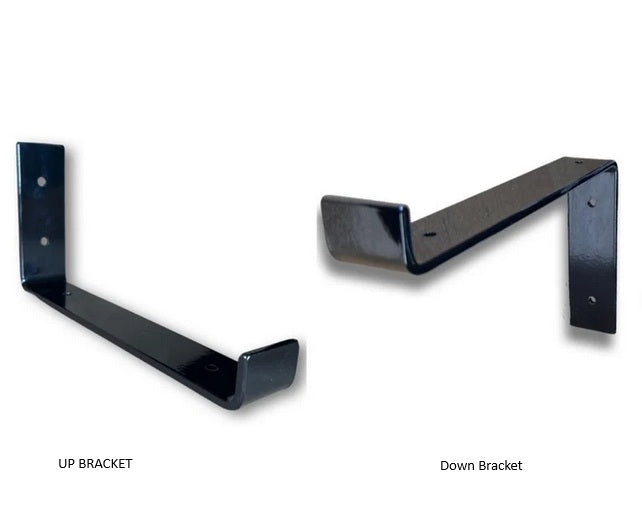 Handmade Wood Shelf from Reclaimed Scaffold Board with Steel Brackets