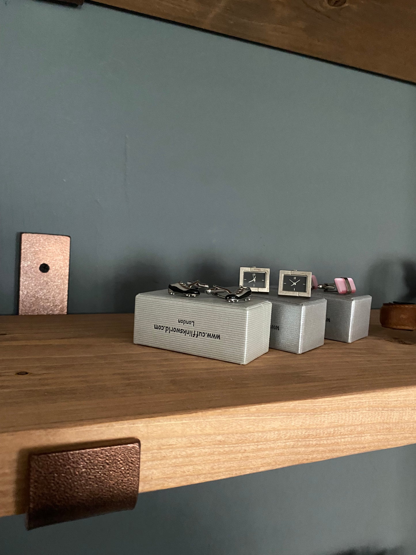 Handmade Wood Shelf from Reclaimed Scaffold Board with Steel Brackets