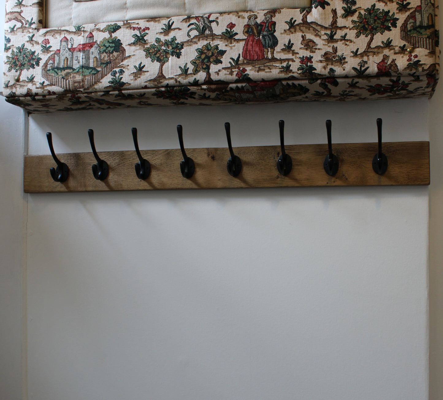 Wall Mounted Antique Style Wooden Coat Rack