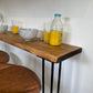 Breakfast Bar with Two Black Hairpin Legs, Scaffold Board