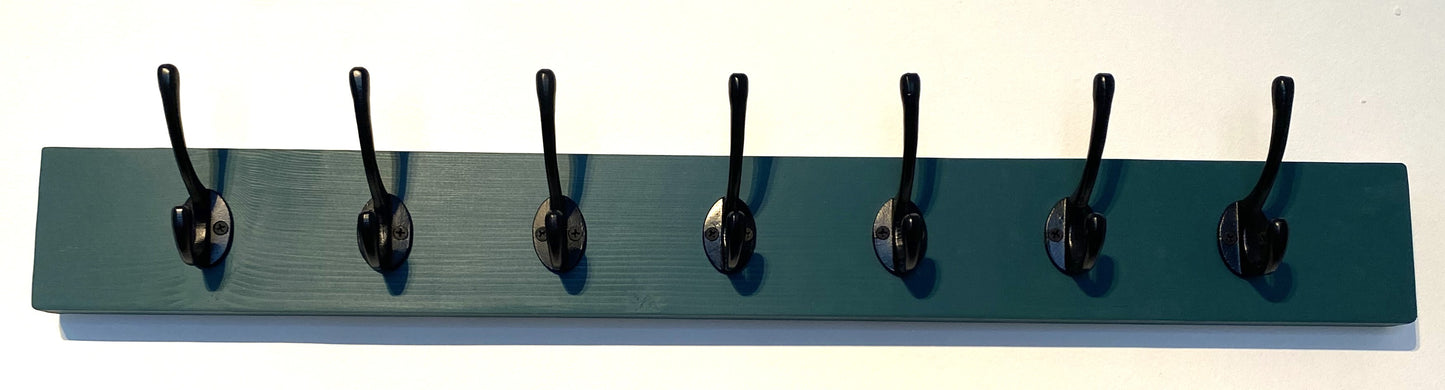 Wall Mounted Painted Wooden Coat Rack