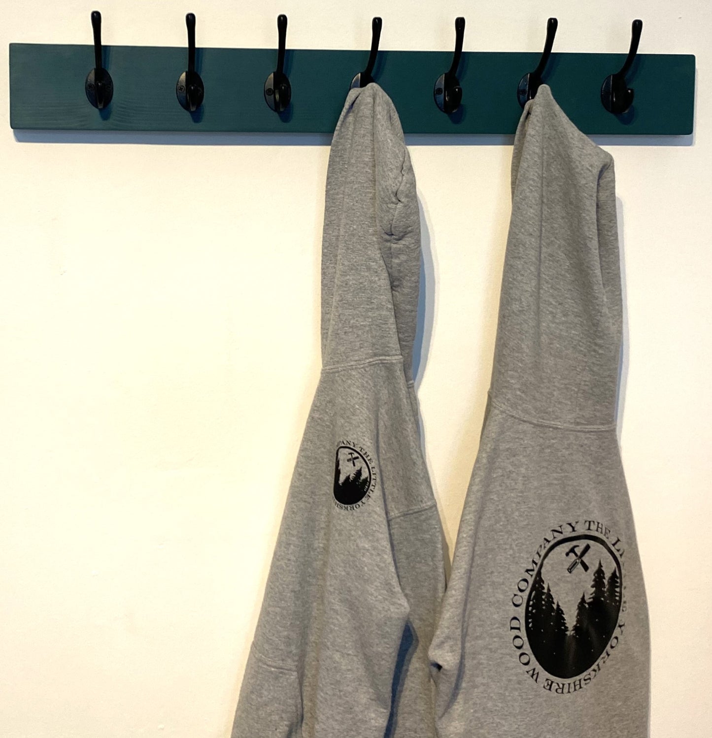 Wall Mounted Painted Wooden Coat Rack