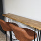 Oversized 30cm Deep Breakfast Bar with Black Hairpin Legs, Scaffold Board