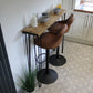 Oversized 30cm Deep Breakfast Bar with Black Hairpin Legs, Scaffold Board