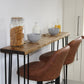 Oversized 30cm Deep Breakfast Bar with Black Hairpin Legs, Scaffold Board