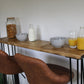 Oversized 30cm Deep Breakfast Bar with Black Hairpin Legs, Scaffold Board